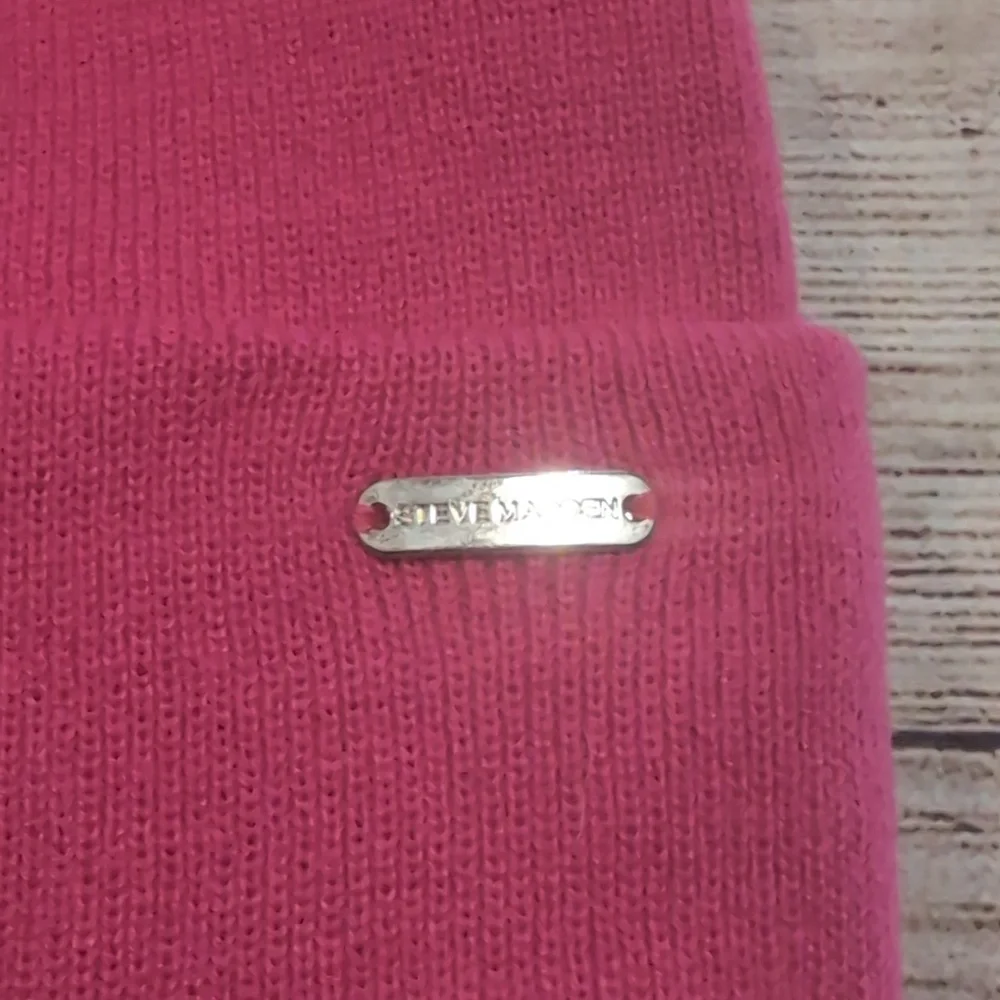 Steve Madden Women's Pink Beanie Hat OS